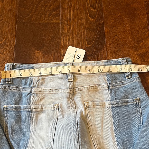 Two-Tone Denim Skirt - Picture 4 of 8